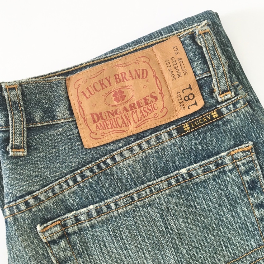 new โฎ๏ธ๏ธ OG Lucky Jeans #181 โฎ๏ธ๏ธ Bootleg Button Fly - Picture 3 of 13